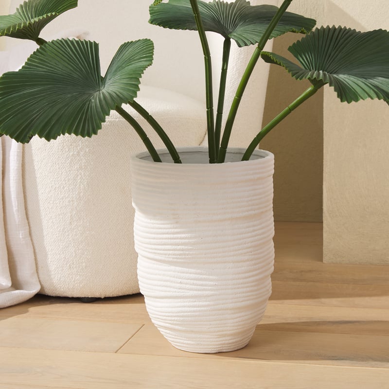 Sway White Tall Pot