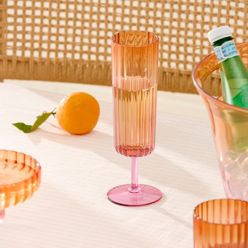 Positano Purple & Orange Champagne Glass