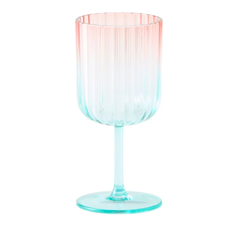 Positano Blue & Pink Wine Glass