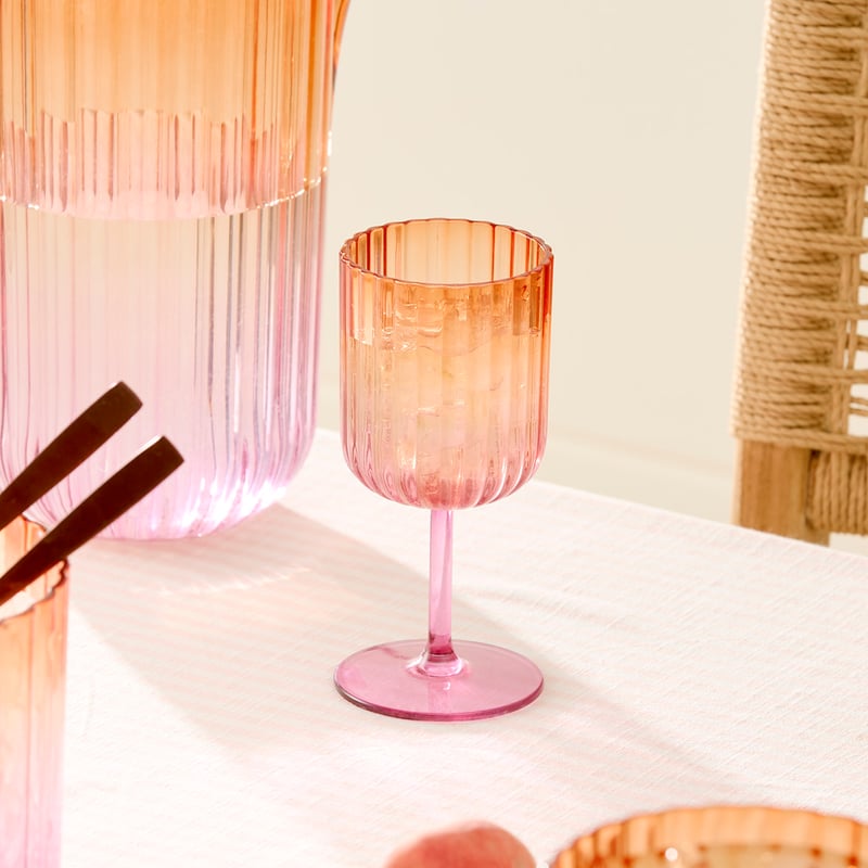 Positano Purple & Orange Wine Glass