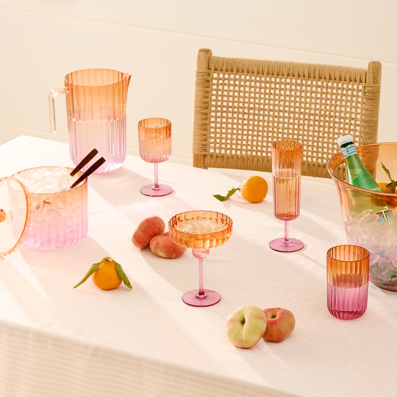 Positano Purple & Orange Wine Glass