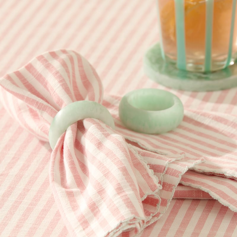 Calypso Matte Mint Resin Napkin Rings Pack of 2