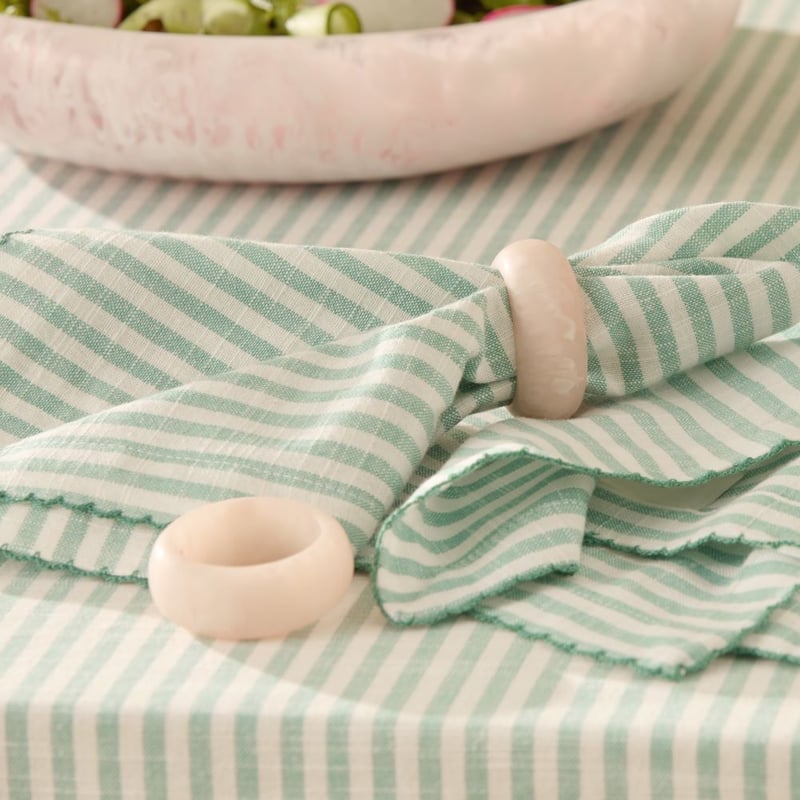 Calypso Matte Rose Pink Resin Napkin Rings Pack of 2