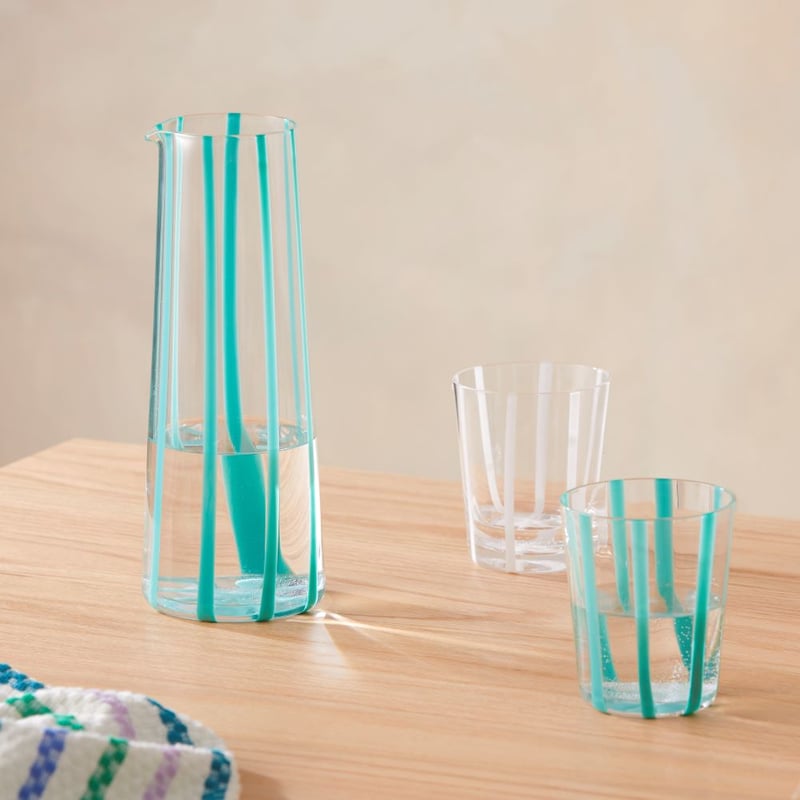 Stripe Teal Drinkware