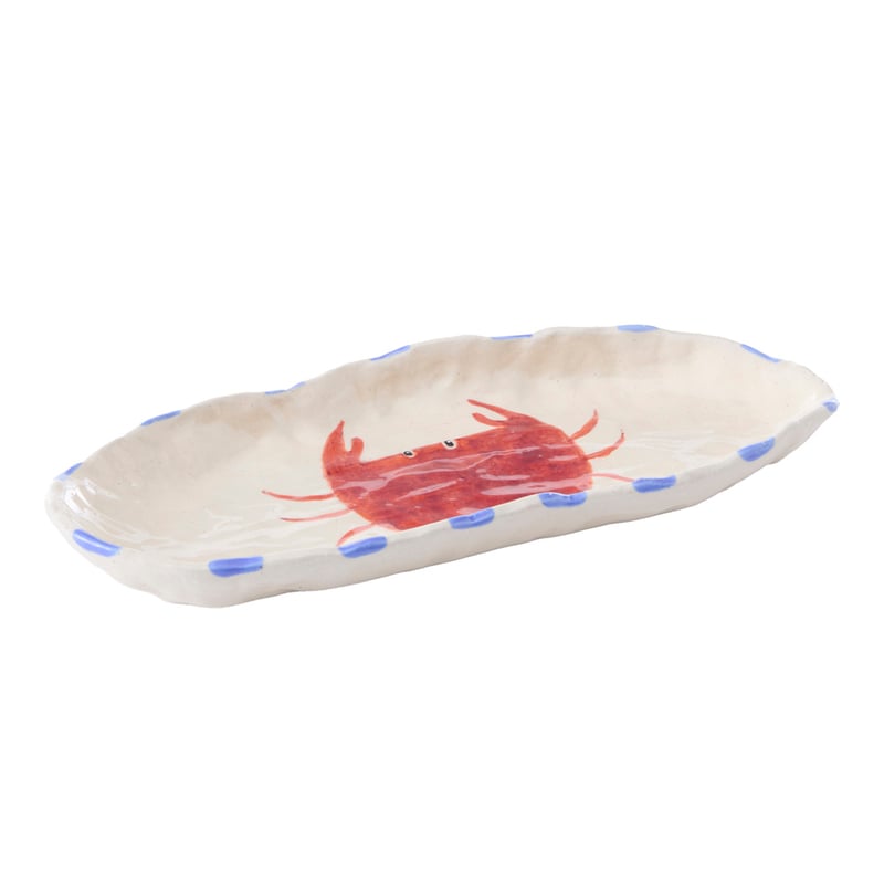 Under The Sea Crab Oval Platter
