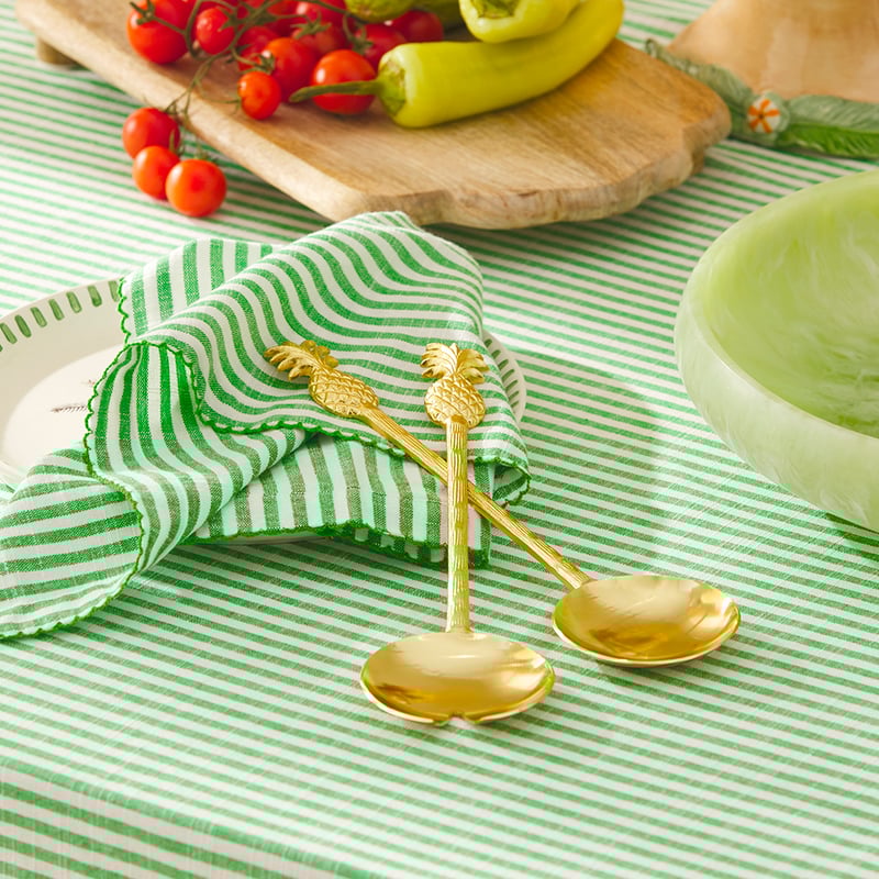 Pineapple Gold Salad Servers Pack of 2