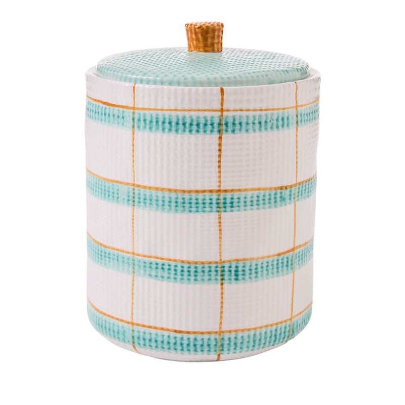 Edie Teal Check Large Canister