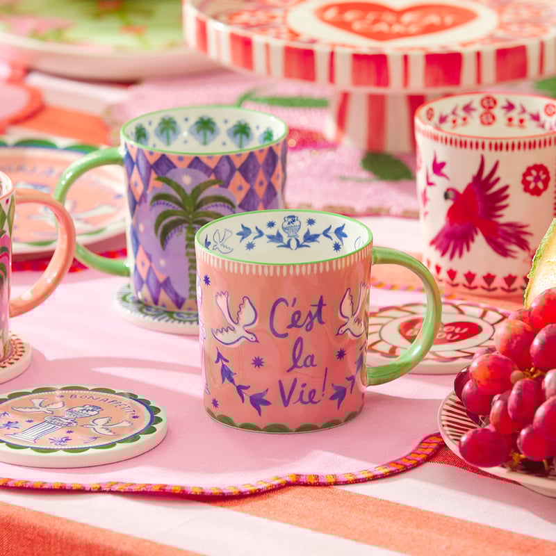 C'est La Vie La Vie Mug Pack of 2