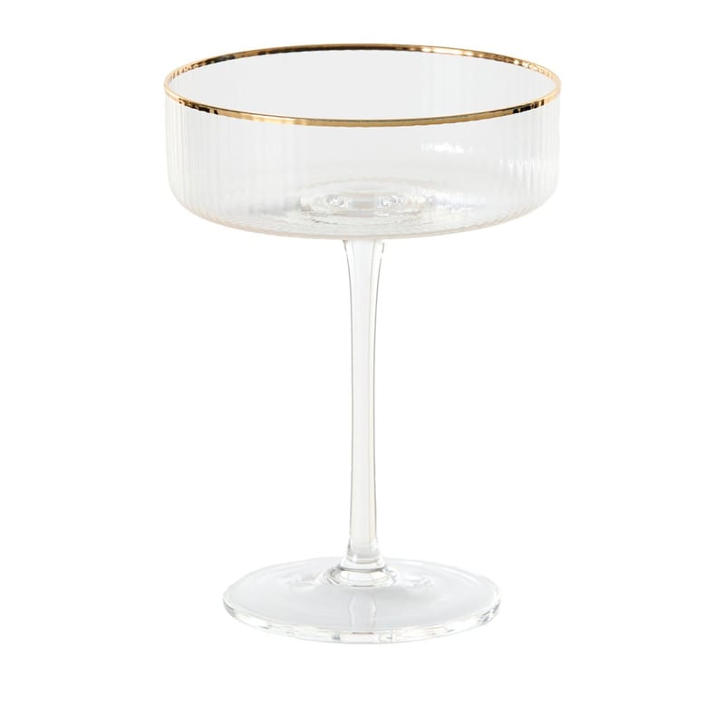 Florence Clear & Gold Coupe Glass Pack of 2