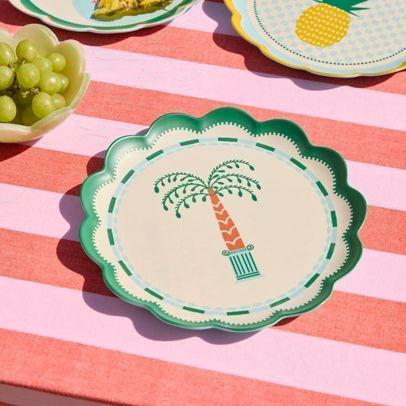 Soleil Sky Blue Plates Pack of 4