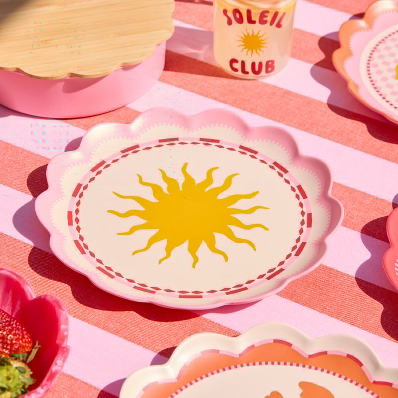 Soleil Warm Pink Plates Pack of 4