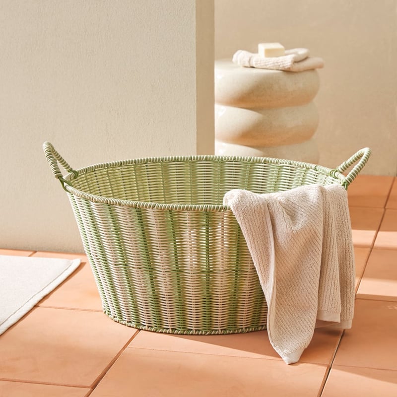 Rye Green Wash Basket