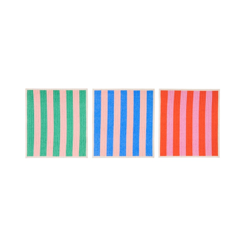 Stripes Printed Dishcloth Pack of 3