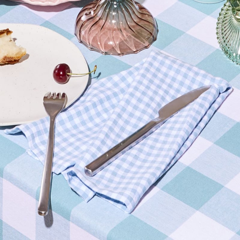 Sadie Aquamarine Gingham Napkins Pack of 2