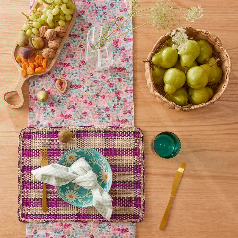 Malta Berry Gingham Placemat