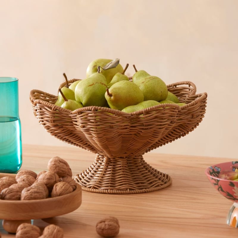 Clementine Natural Pedestal Bowl