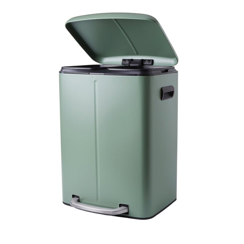 Retro Green Double Kitchen Bin