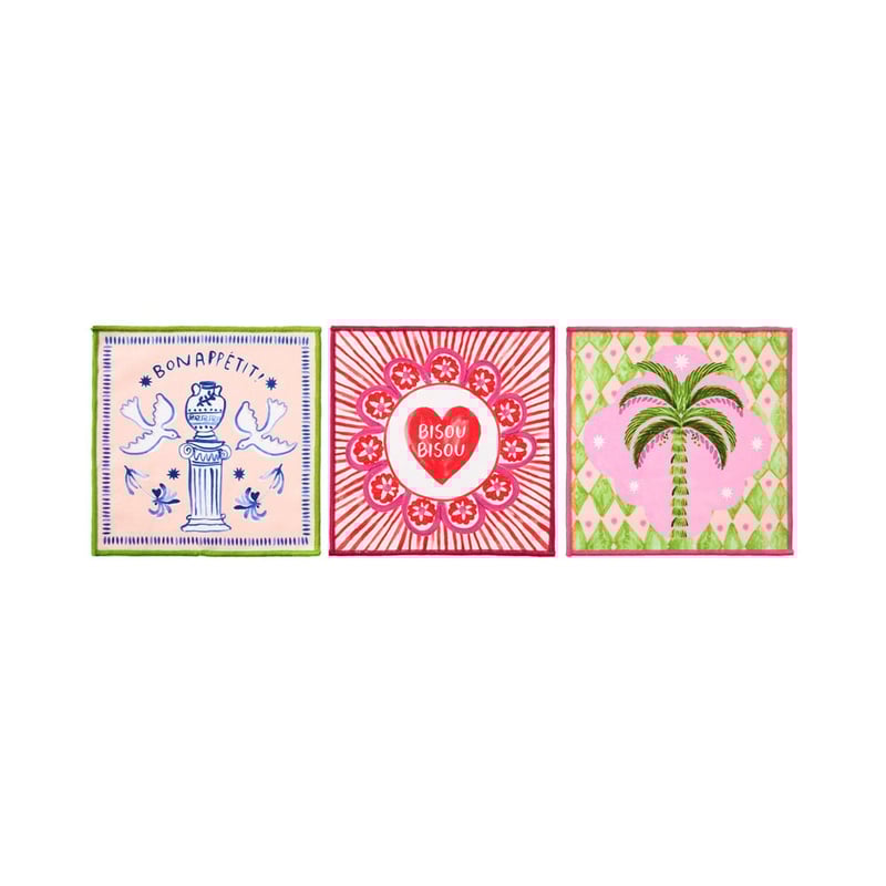 Adeline Fiesta Microfibre Washcloths Pack of 3