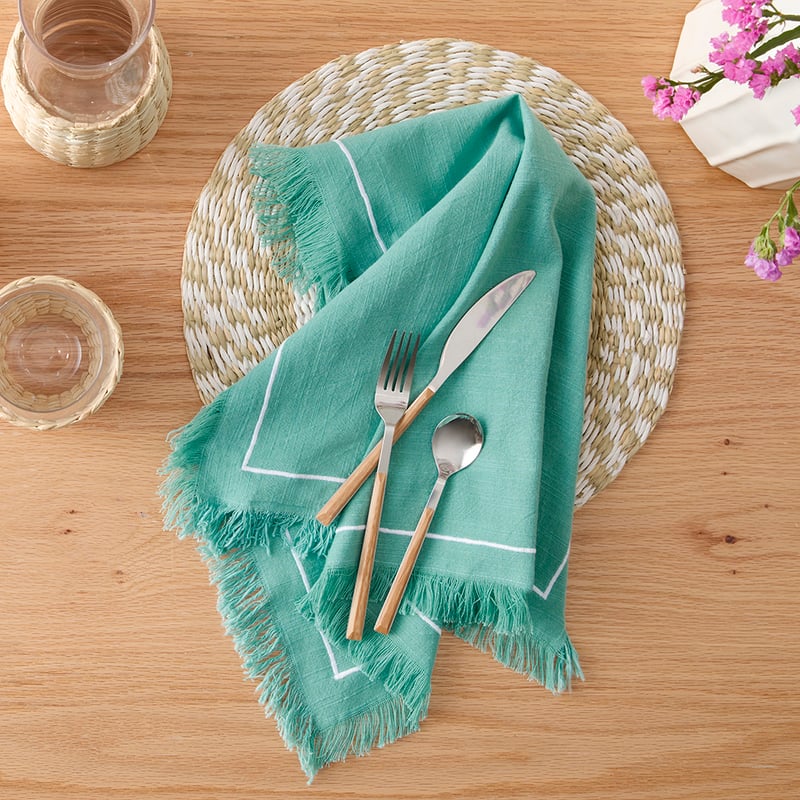 Kingston Aquamarine Linen Napkins Pack of 2