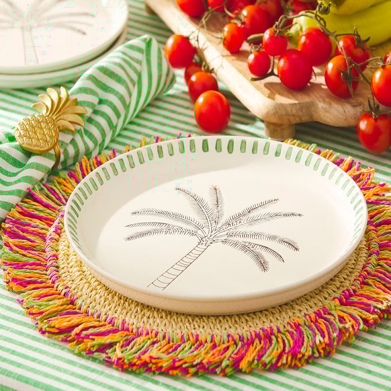 Palm White Platter