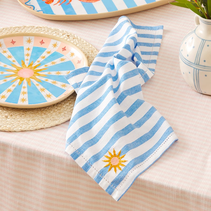 Stripe Blue Napkins Pack of 2