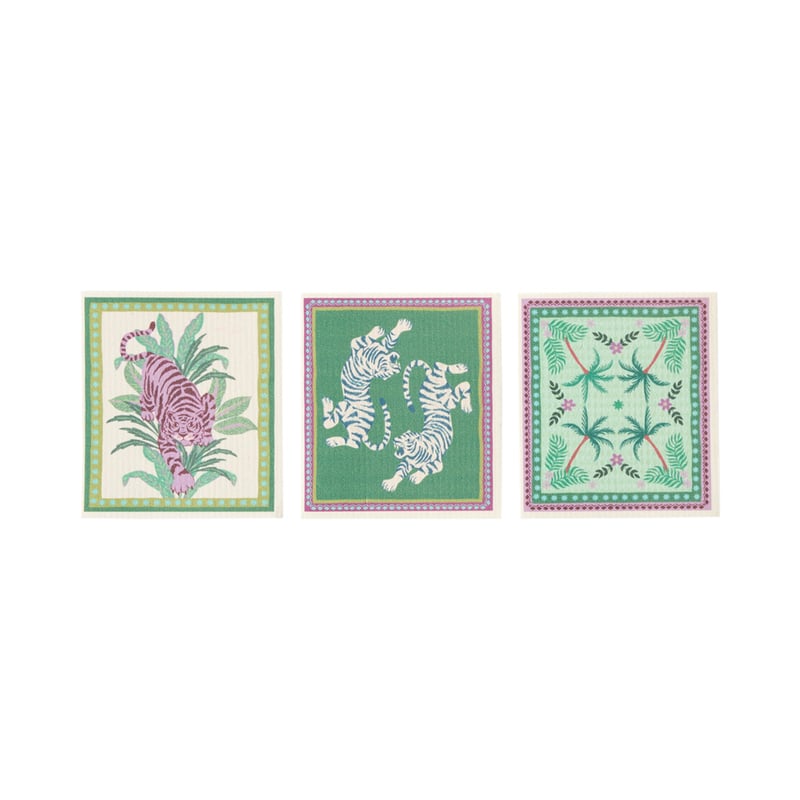 Printed Adira Dishcloth Pack of 3