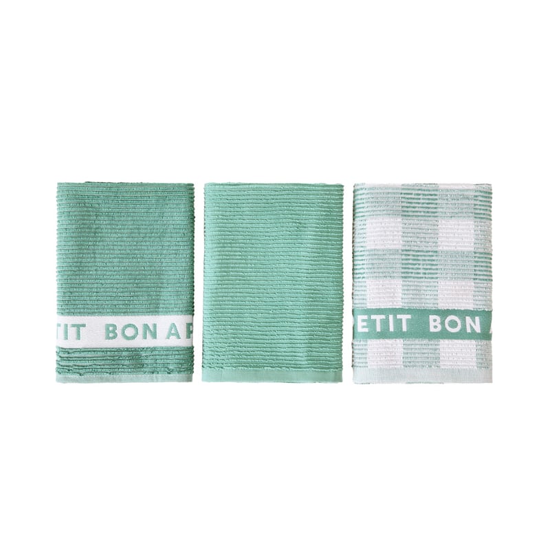 Australian Cotton Aquamarine Tea Towel Pack of 3