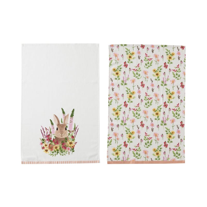 Easter Bunny Wildflower Tea Towels Pack of 2