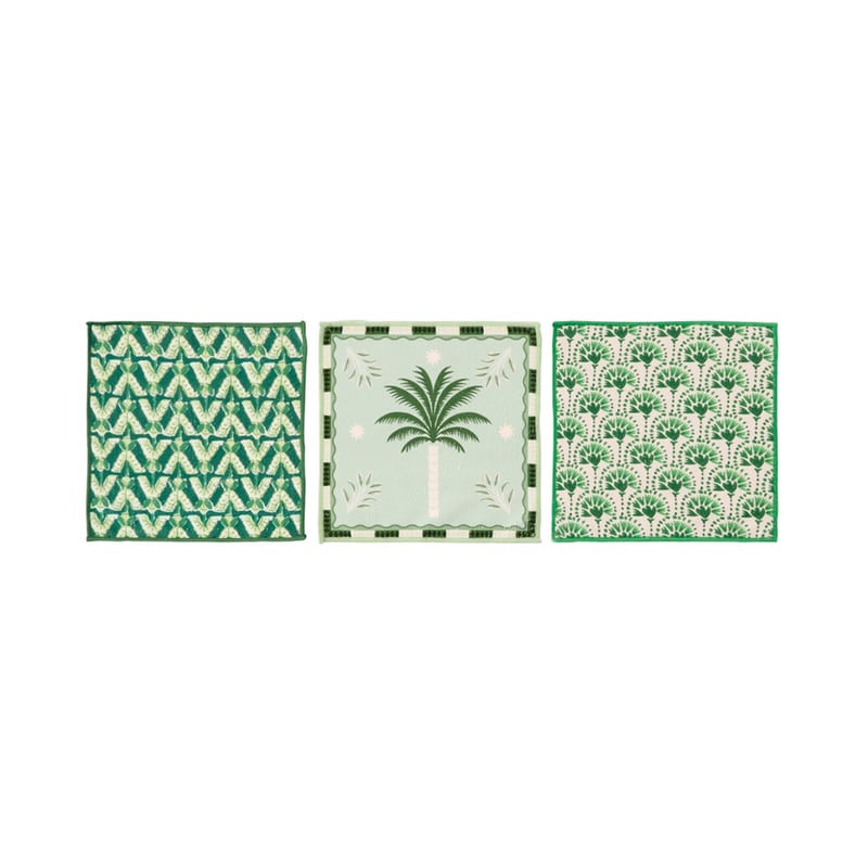 Adeline Palm Microfibre Washcloths Pack of 3