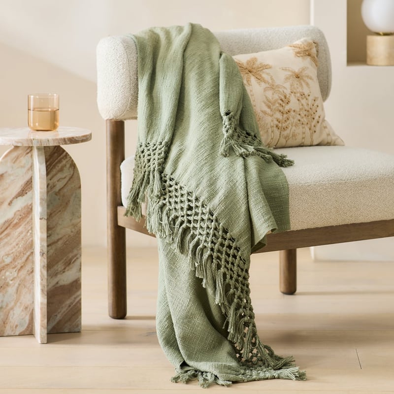 Macrame Forest Knot Throw