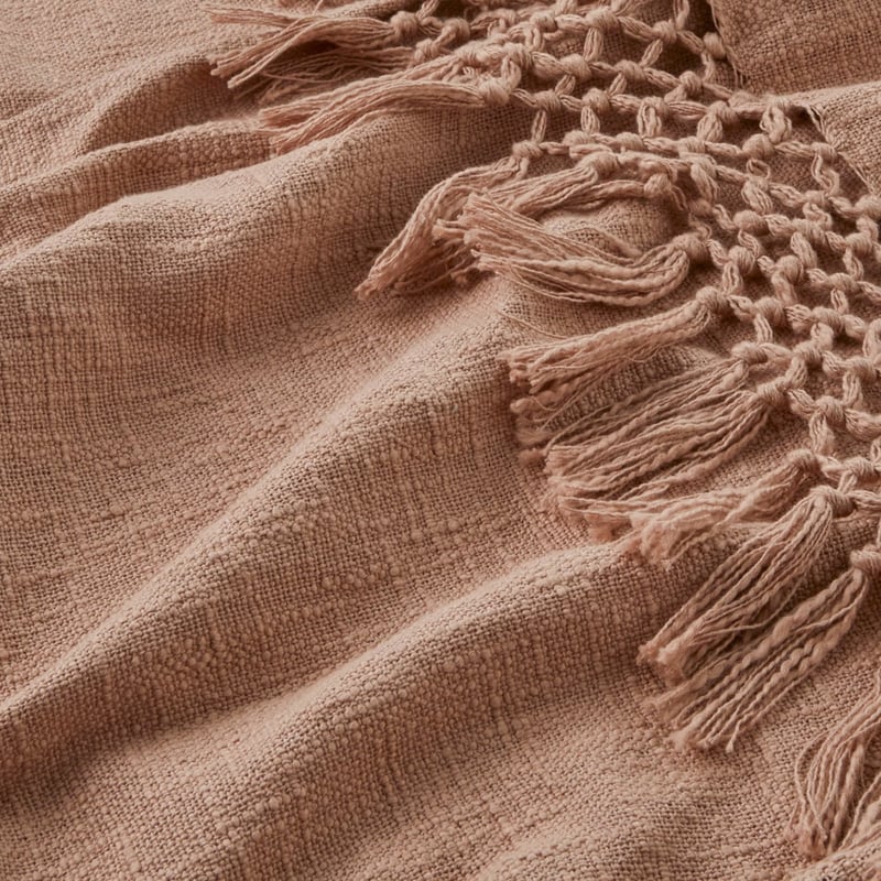 Macrame Hazelnut Knot Throw