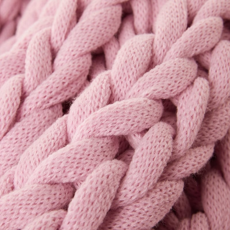 Newport Orchid Chunky Knit Throw