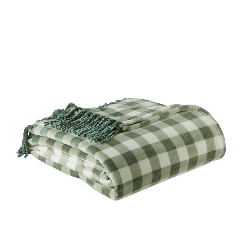 Supersoft Forest Gingham Blanket Print