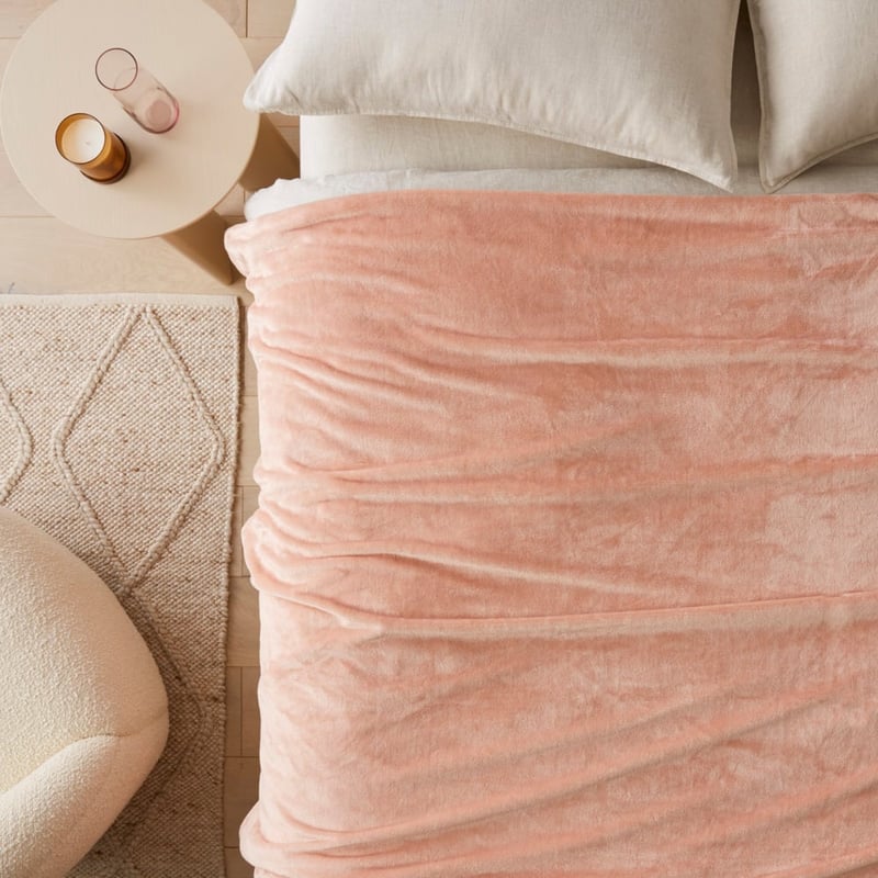 Aspen Dusky Rose Fleece Blanket