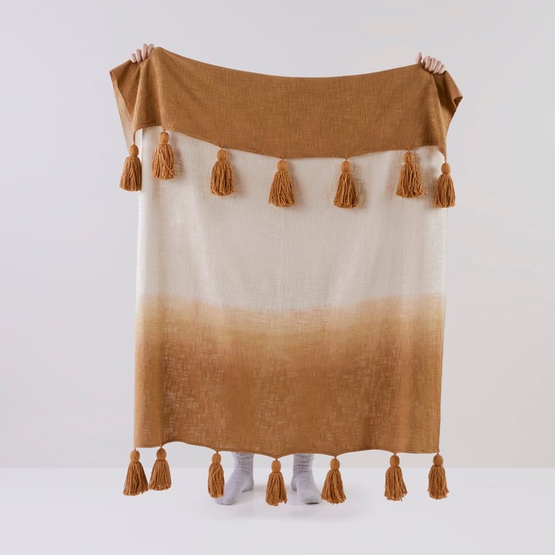 Nova Caramel Dip Dye Throw