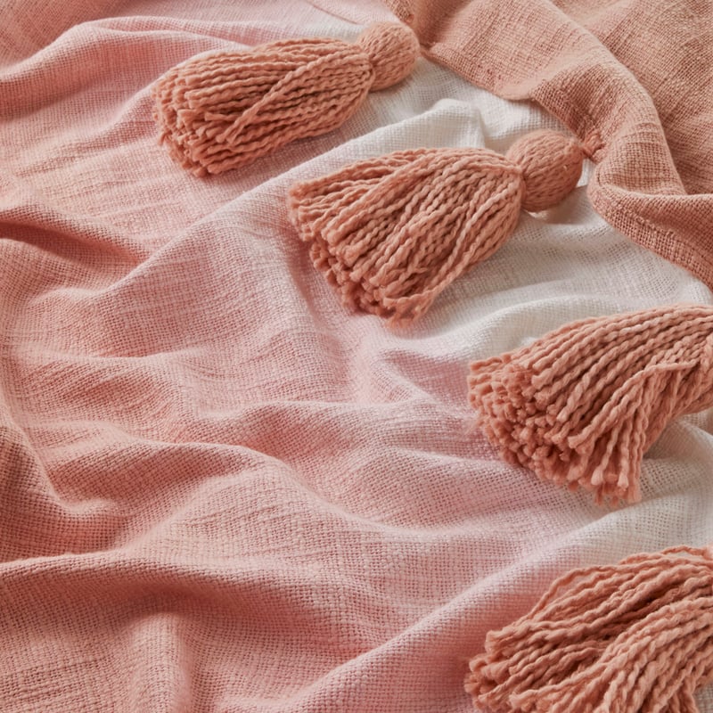 Nova Dusky Rose Dip Dye Throw