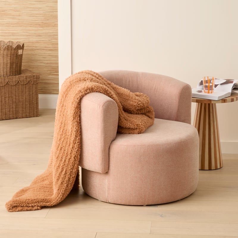 Munich Tan Feather Yarn Throw
