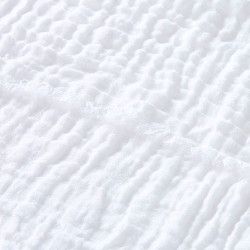 Suri White Linen Throw