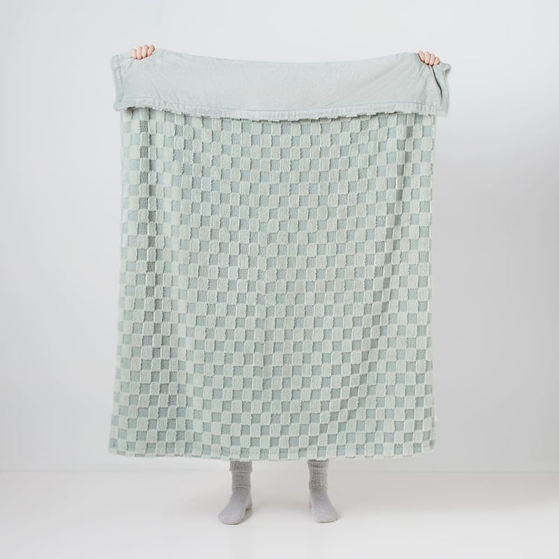 Estonia Green Check Throw