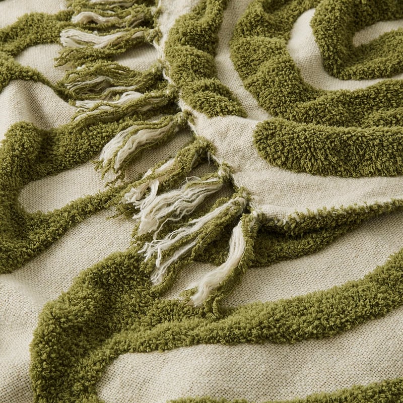 Samoa Olive Green Throw