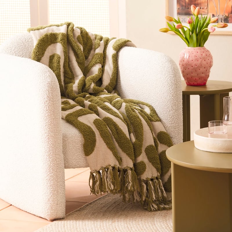 Samoa Olive Green Throw