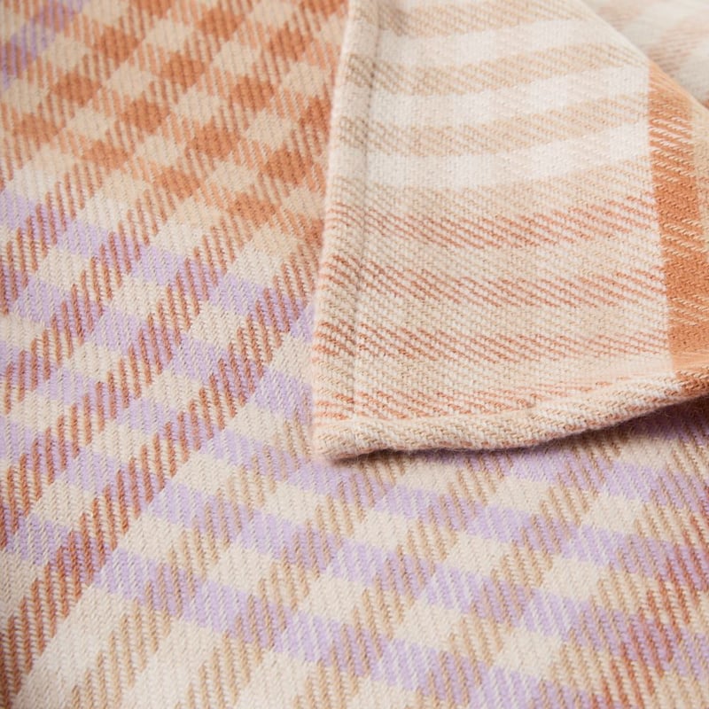 Alexia Natural Check Blanket