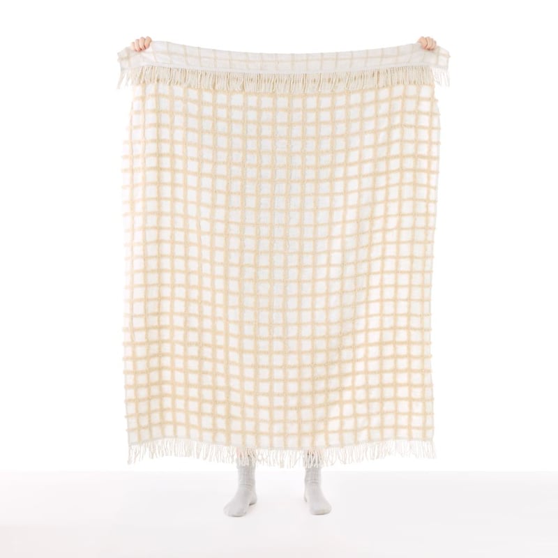 Romy Natural Check Throw