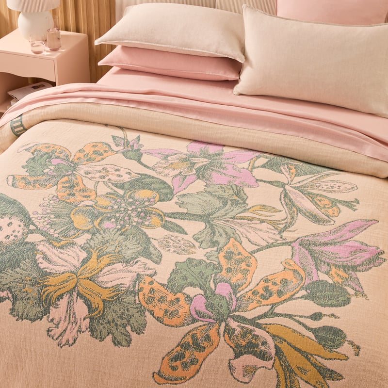 Fleur Green Tapestry Blanket