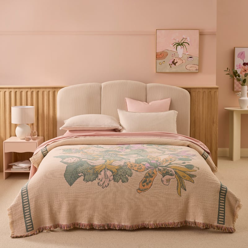 Fleur Green Tapestry Blanket