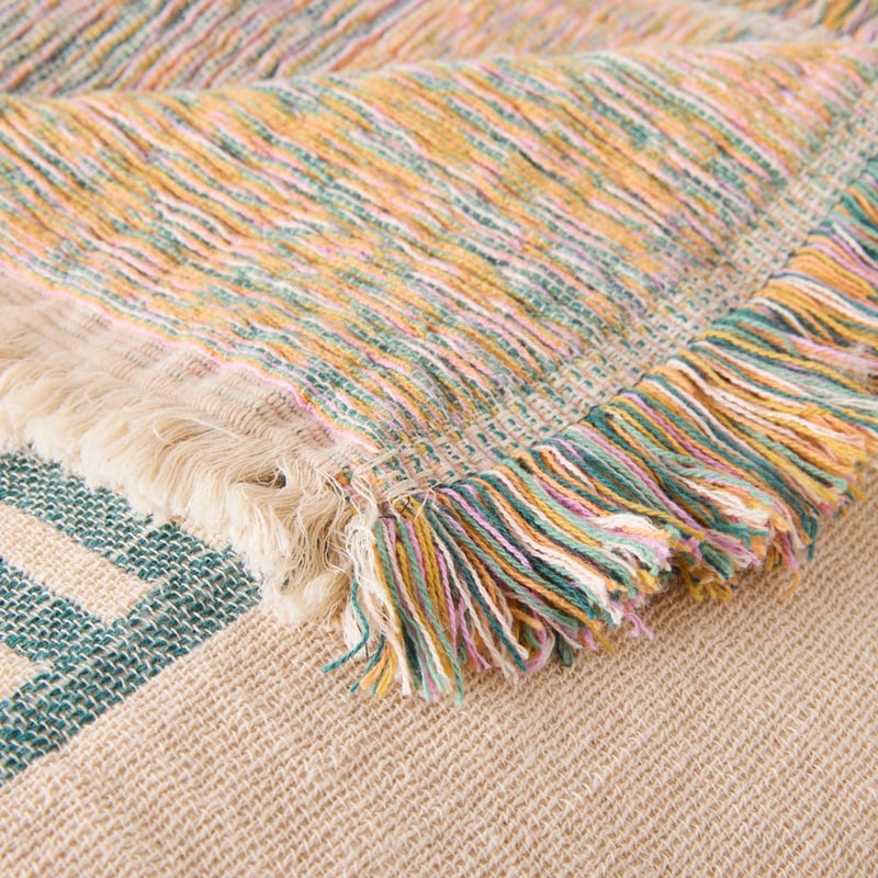 Fleur Green Tapestry Blanket