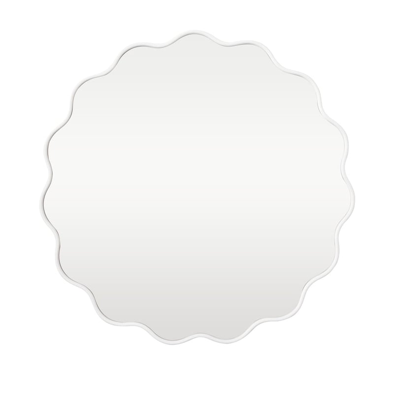 Ophelia White Round Mirror