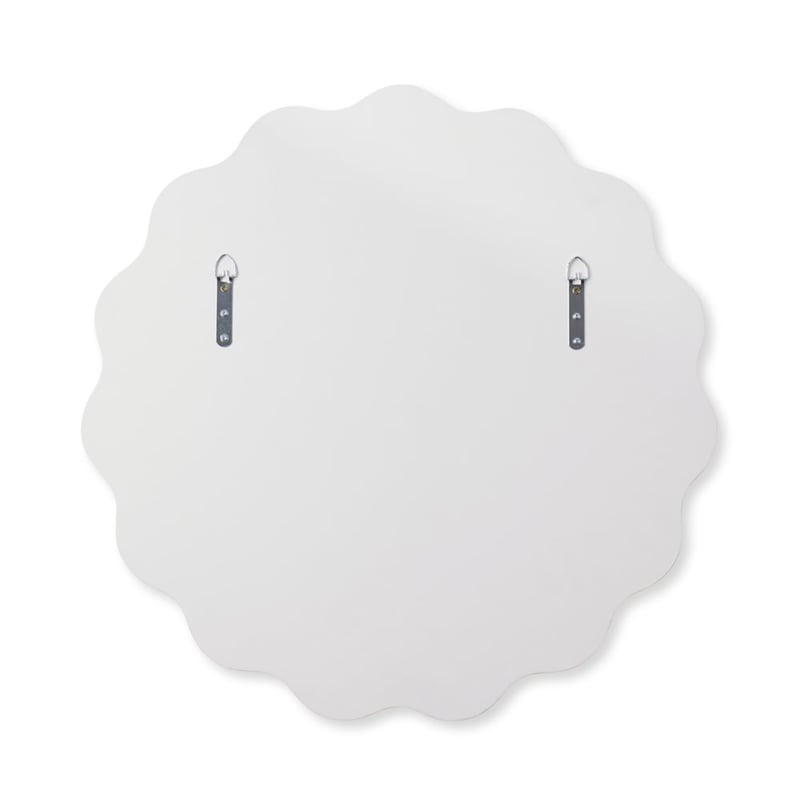 Ophelia White Round Mirror