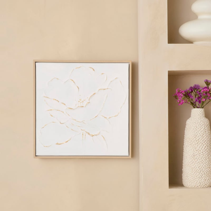 Moma White Flower Mini Canvas
