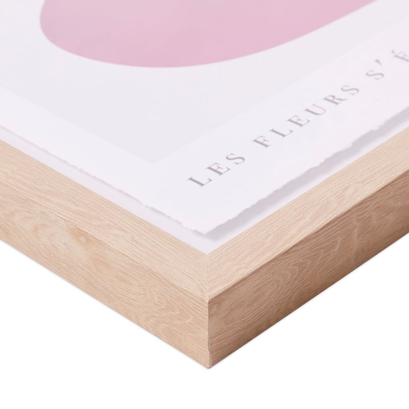 Vintage Les Fleurs Epanouissent Pink Wall Art